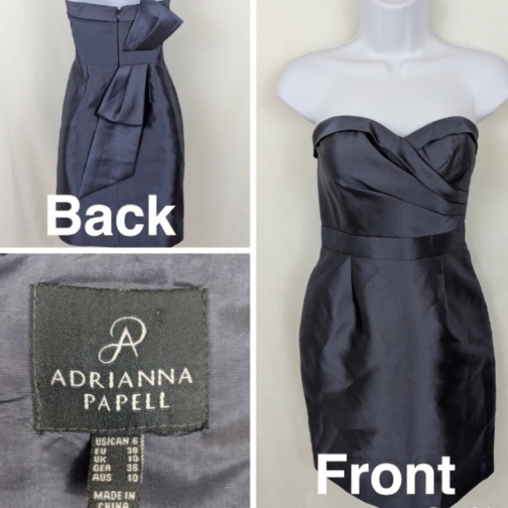 EUC Adrianna Papell strapless dress size 6